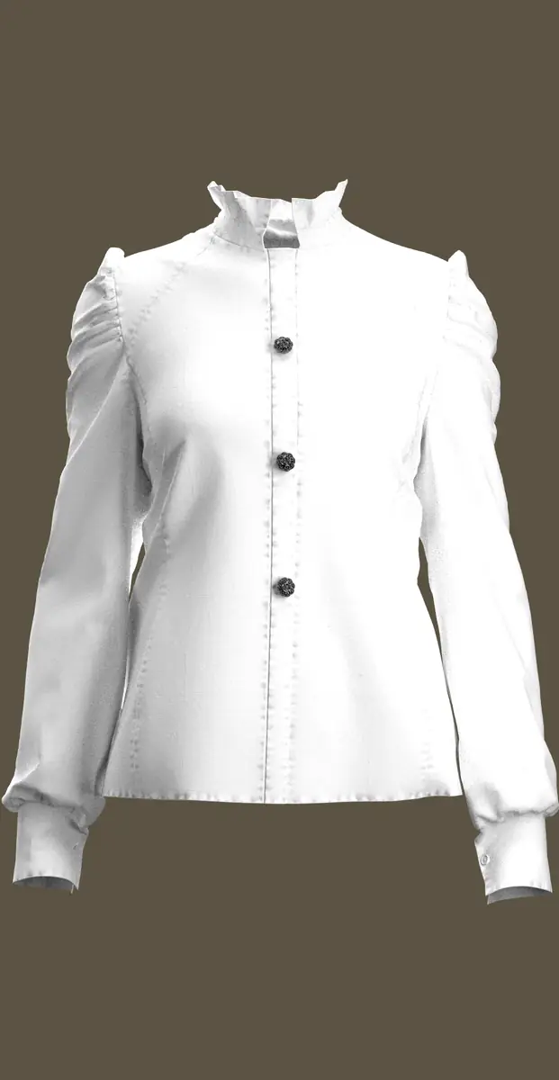 Joud victorian shirt, white