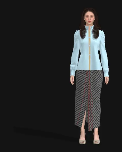 Joud victorian shirt, 3D prototype
